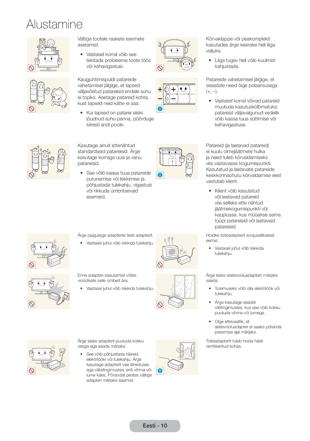 Samsung LT22E390EW/EN, LT24E390EW/EN manual Enne adapteri kasutamist võtke vinüülkate selle ümbert ära 