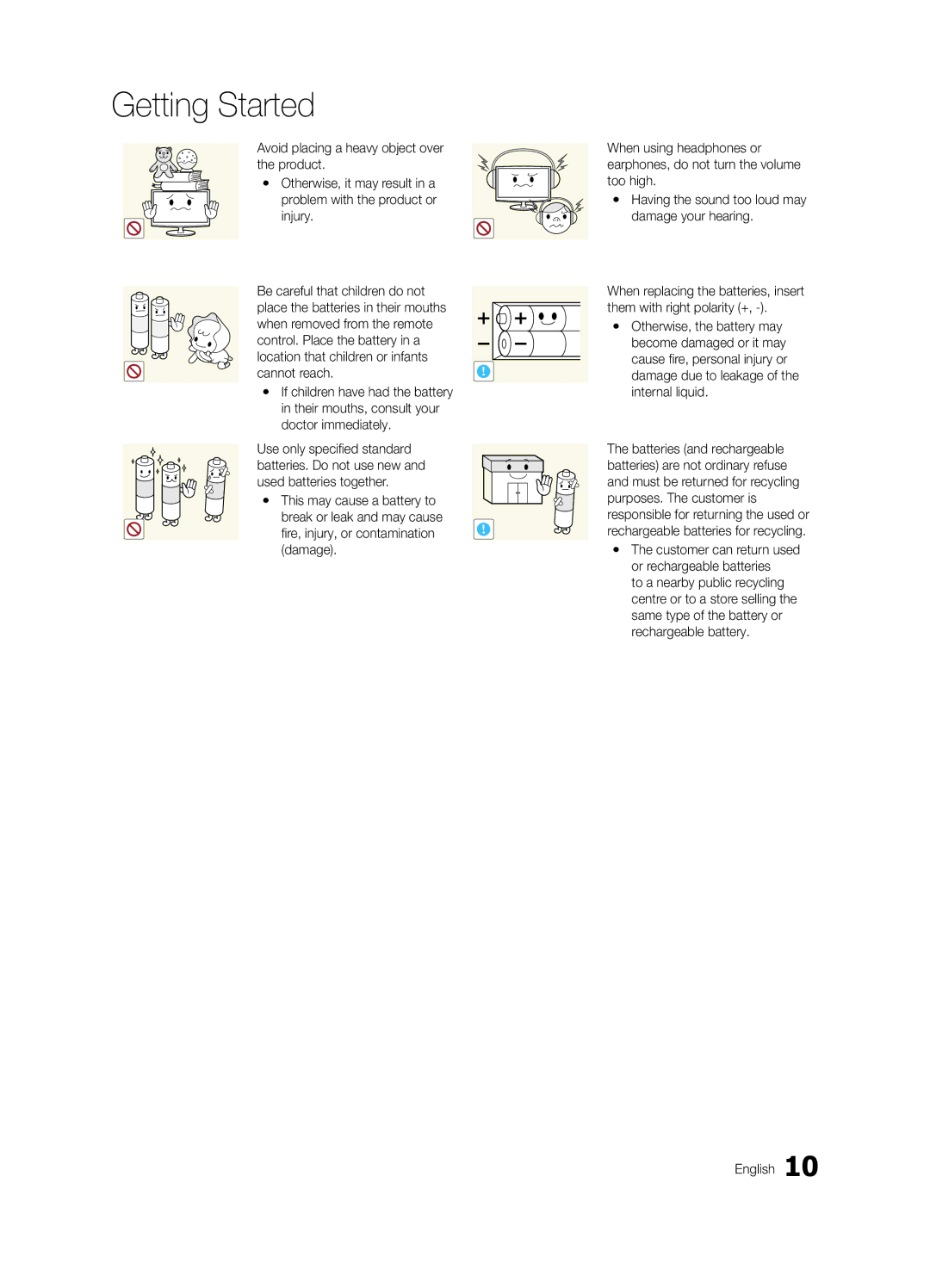 Samsung LT23A350MO/ZN, LT23A350EW/EN, LT27A550EW/EN, LT22A350MR/NG, LT23A350MO/SM, LT27A550MR/ZN, LT22A350MR/ZN Getting Started 