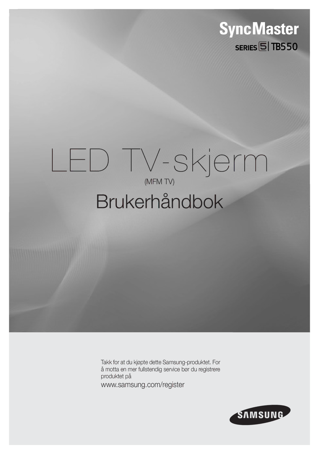 Samsung LT27B550EX/XE, LT23B550EX/XE manual LED TV-skjerm 