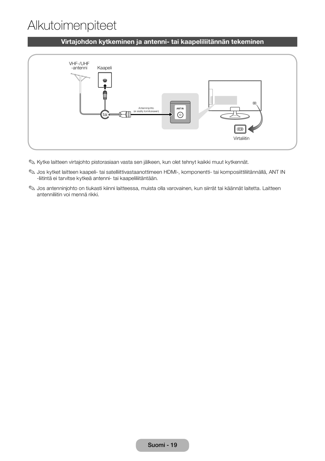 Samsung LT27B550EX/XE, LT23B550EX/XE manual Vhf-/Uhf 