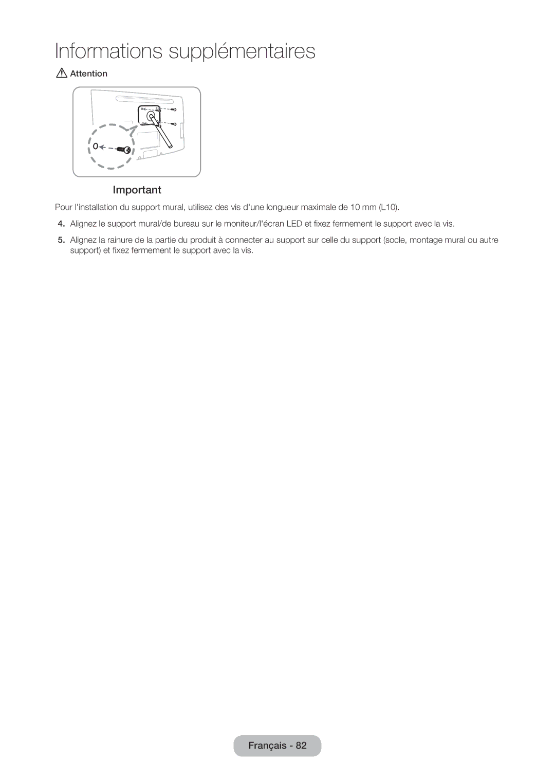 Samsung LT27C350EW/EN, LT23C350EW/EN, LT22C350EW/EN, LT24C350EW/EN, LT24C370EW/EN, LT27C370EW/EN Informations supplémentaires 