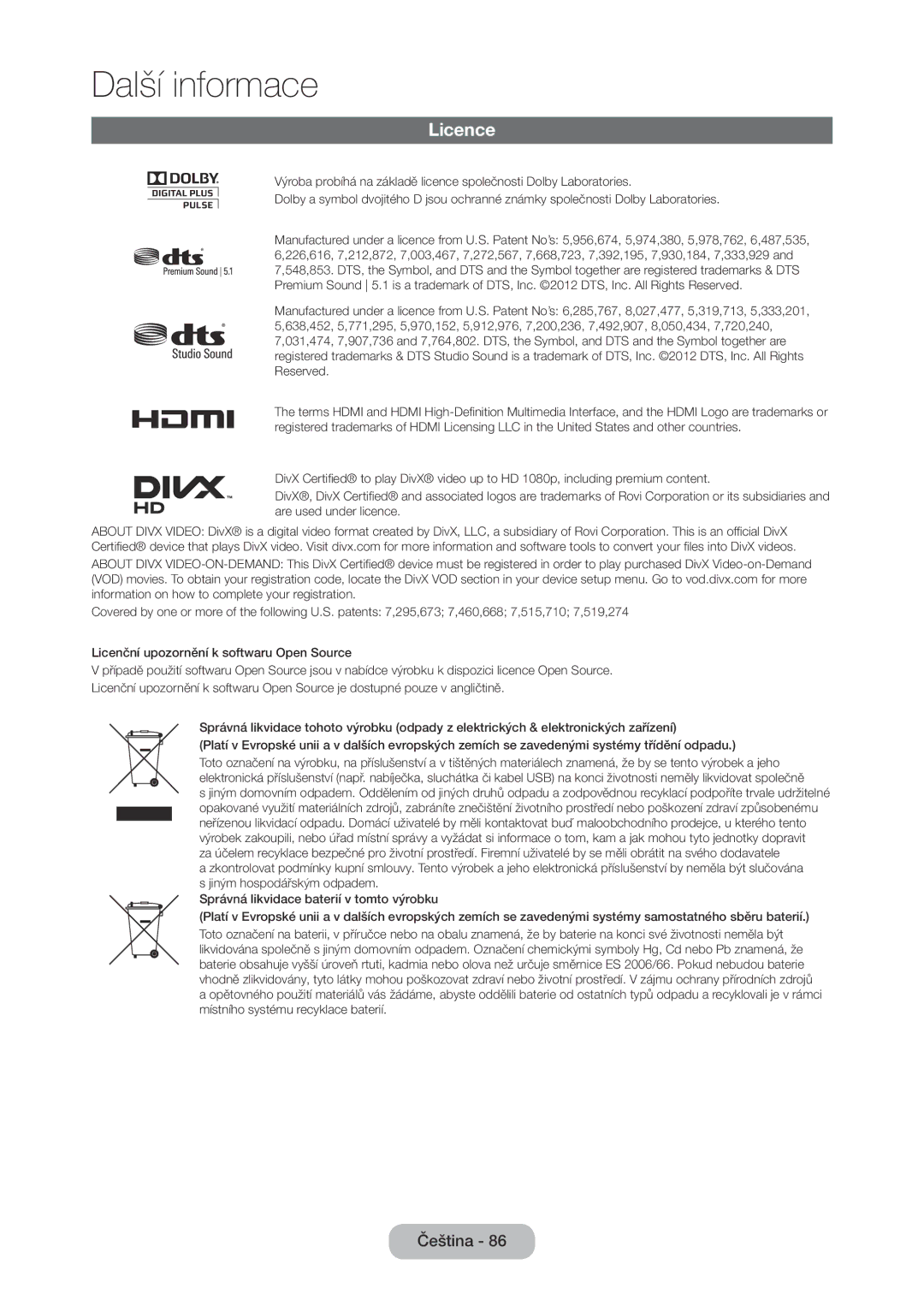 Samsung LT24C350EW/EN, LT23C350EW/EN, LT22C350EW/EN, LT24C370EW/EN, LT27C350EW/EN, LT27C370EW/EN manual Licence 