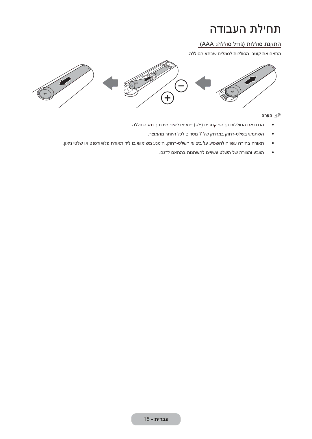 Samsung LT23C350MAQ/CH, LT27C370MA/CH, LT23C350MA/CH Aaa הללוס לדוג תוללוס תנקתה, הללוסה אתבש םילמסל תוללוסה יבטוק תא םאתה 