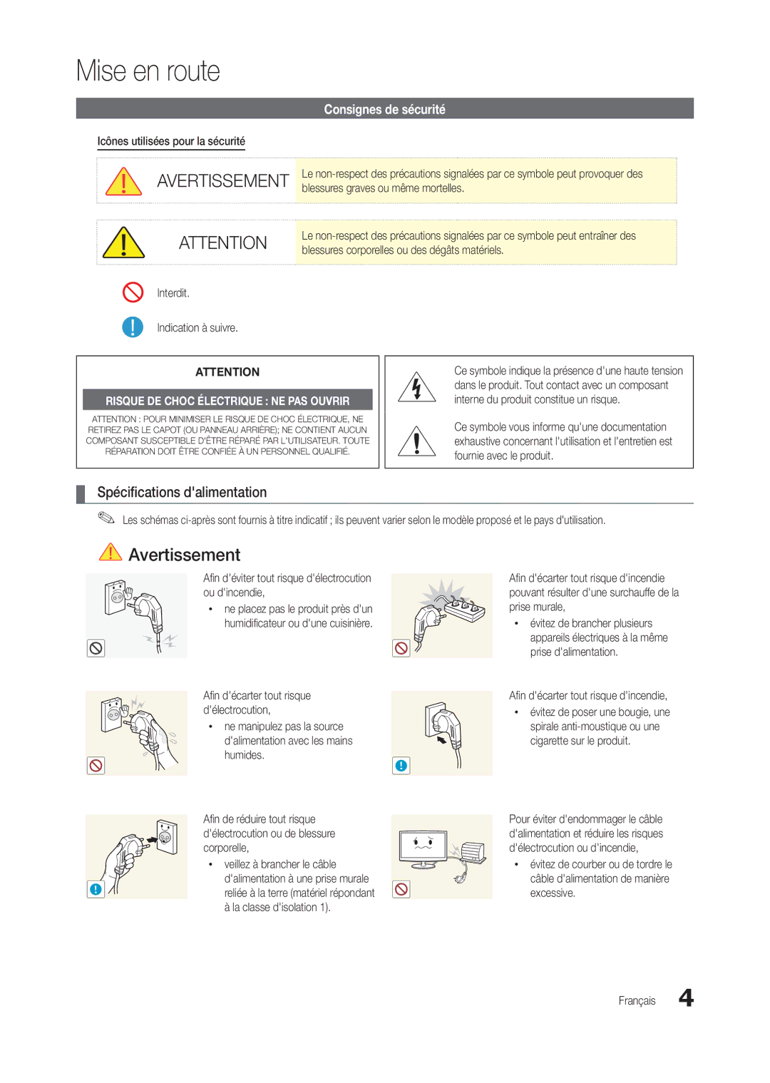 Samsung LT24B300EW/EN, LT24B300EE/EN, LS24B300BLZ/EN, LT22B350EW/EN, LT27B300EWY/EN manual Spécifications dalimentation 