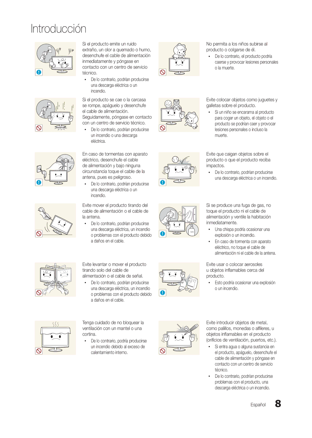 Samsung LT24B301EW/EN manual Si el producto emite un ruido, Inmediatamente y póngase en, Técnico, El cable de alimentación 