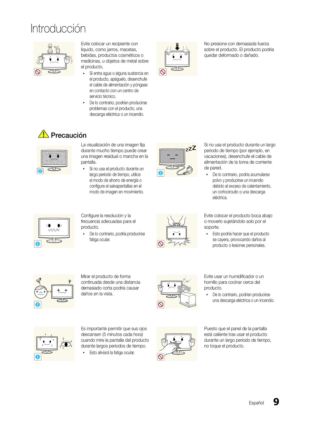 Samsung LT24B301EW/EN manual Pantalla, Si no usa el producto durante un 