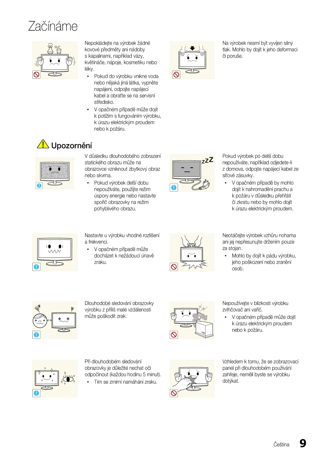 Samsung LT24B301EWY/EN manual Domova, odpojte napájecí kabel ze síťové zásuvky 