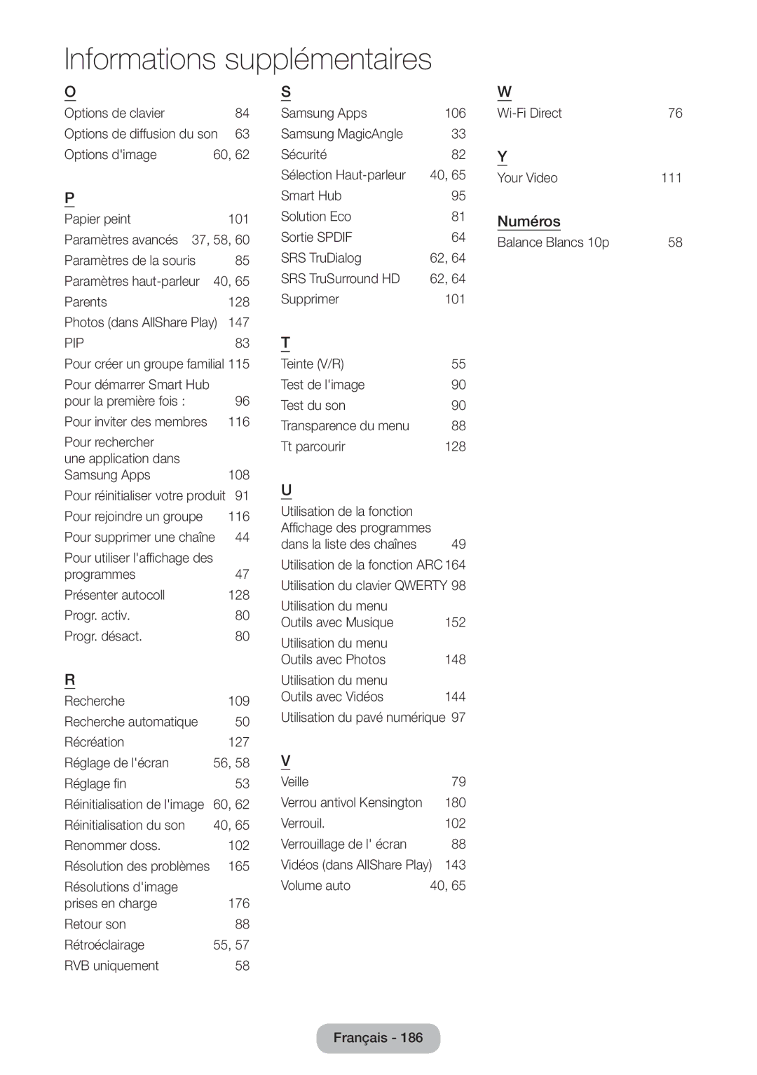 Samsung LT24B750EW/EN, LT27B750EW/EN manual Numéros 