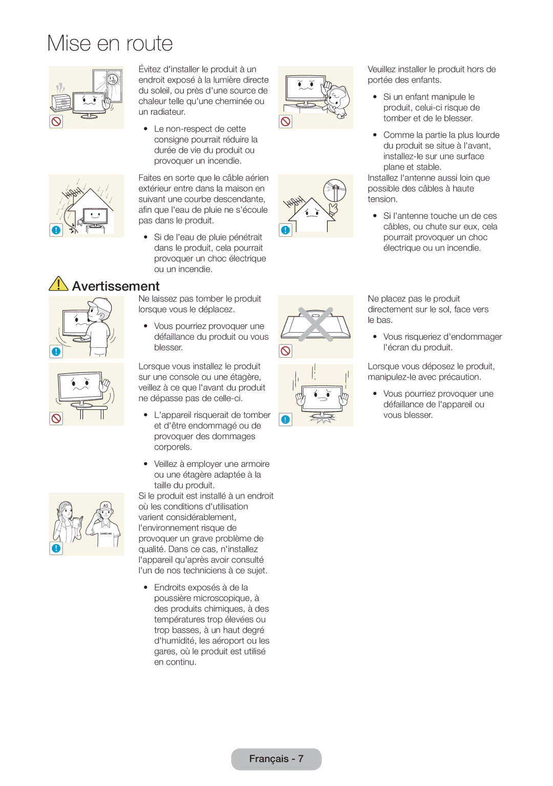 Samsung LT27B750EW/EN, LT24B750EW/EN manual Où les conditions dutilisation Varient considérablement 