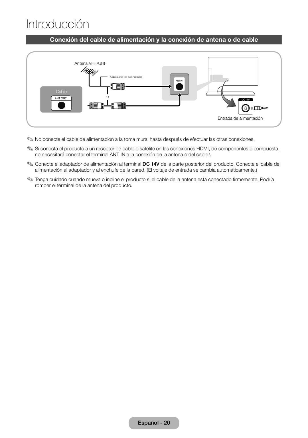 Samsung LT24B750EW/EN, LT27B750EW/EN manual Cable 