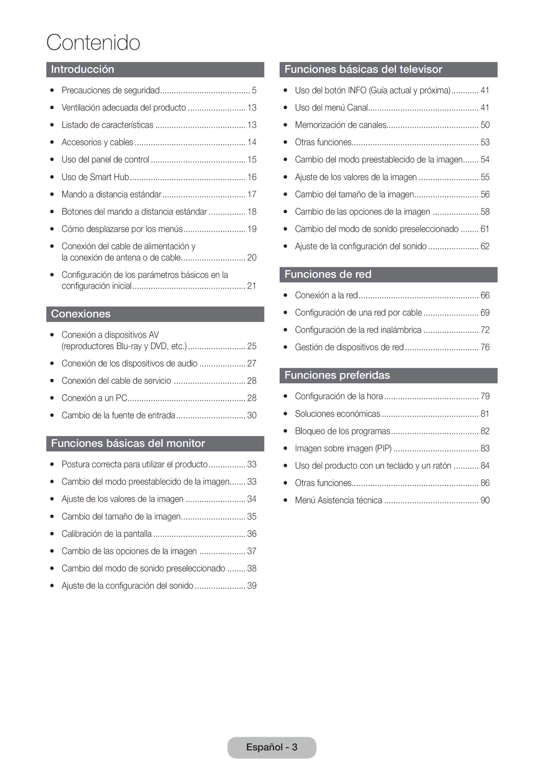 Samsung LT27B750EW/EN, LT24B750EW/EN manual Contenido 