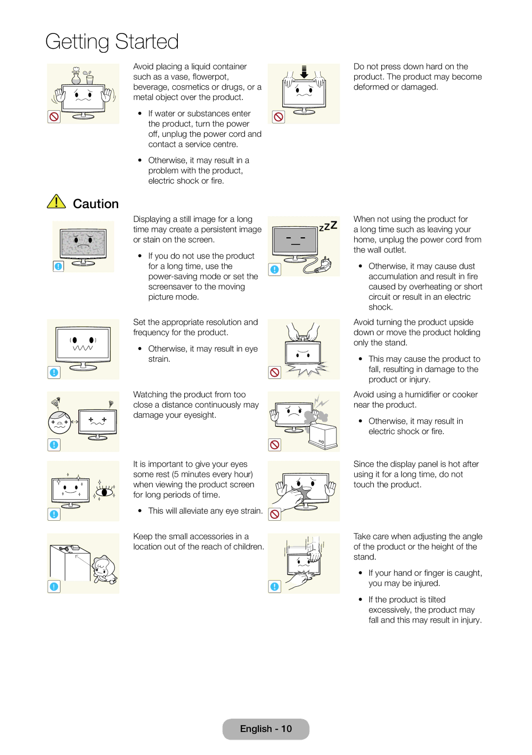 Samsung LT24B750EWV/EN, LT27B750EWV/EN, LT24B750EW/EN, LT27B750EW/EN, LT27B750EX/EN manual This will alleviate any eye strain 