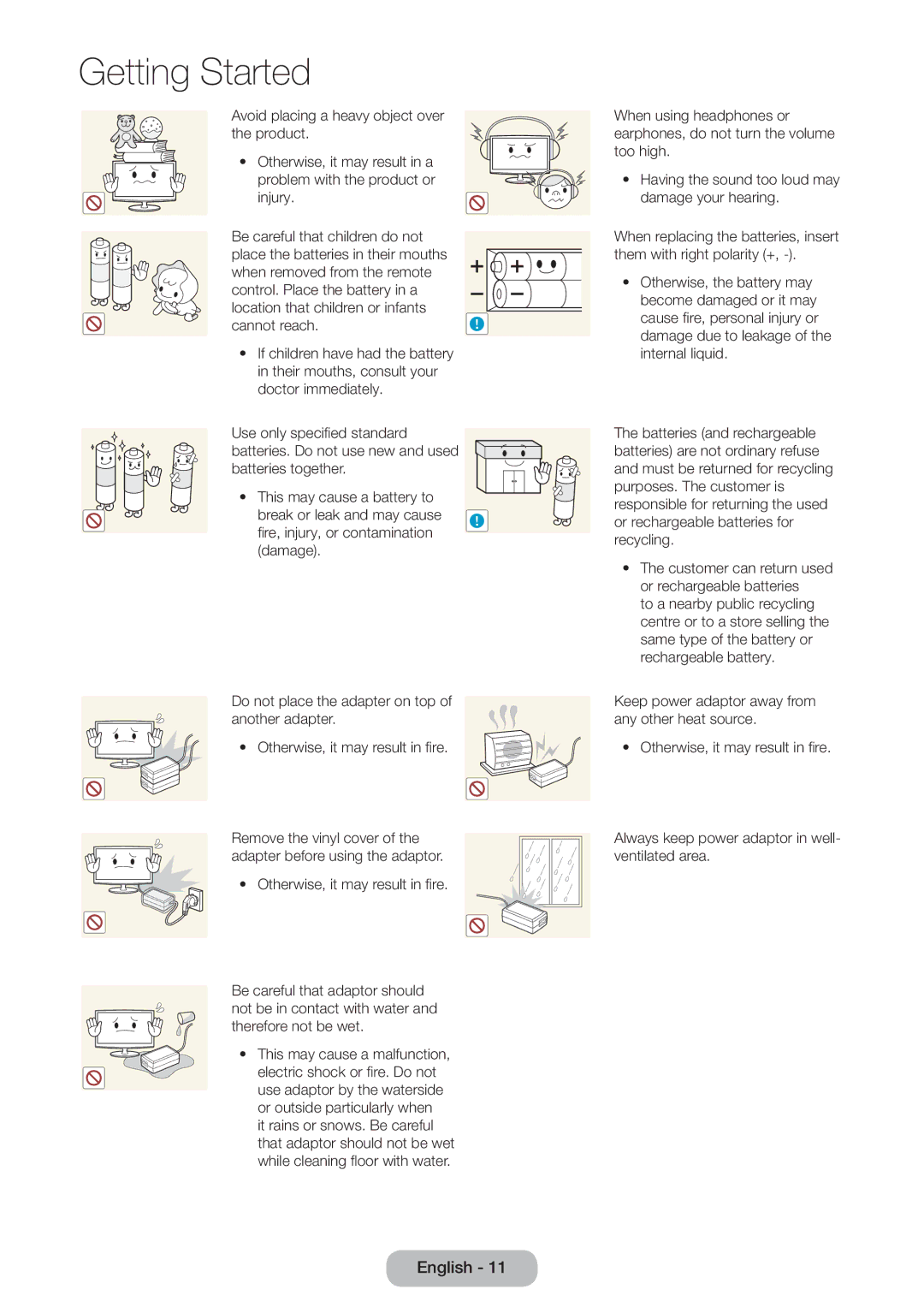 Samsung LT27B750EWV/EN, LT24B750EWV/EN, LT24B750EW/EN, LT27B750EW/EN, LT27B750EX/EN, LT24B750EX/XE manual Getting Started 