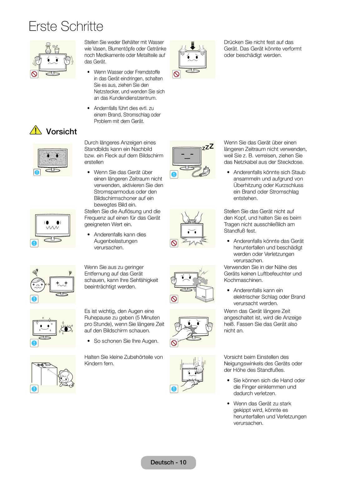 Samsung LT24B750EW/EN, LT24B750EWV/EN, LT27B750EWV/EN, LT27B750EW/EN manual Halten Sie kleine Zubehörteile von Kindern fern 