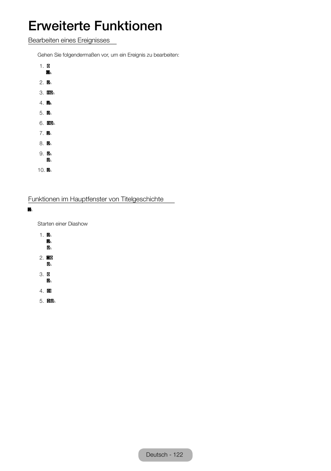 Samsung LT24B750EW/EN, LT24B750EWV/EN manual Bearbeiten eines Ereignisses, Funktionen im Hauptfenster von Titelgeschichte 