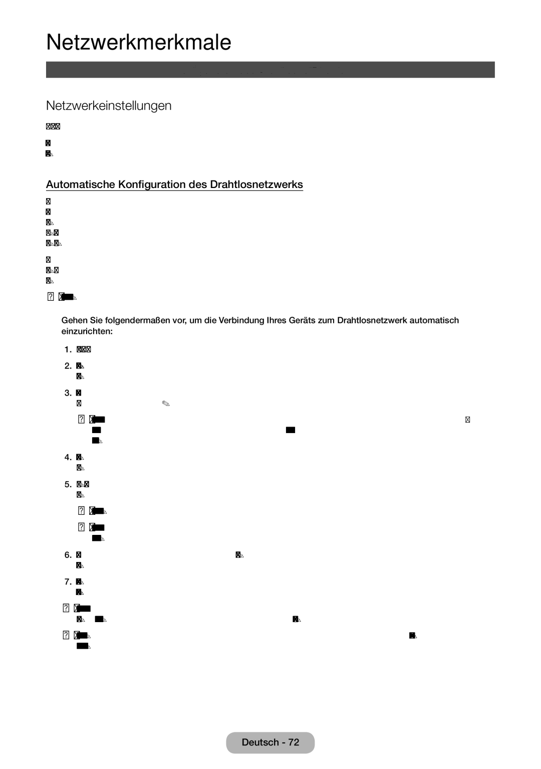 Samsung LT24B750EWV/EN manual Konfigurieren des Drahtlosnetzwerks, Automatische Konfiguration des Drahtlosnetzwerks 