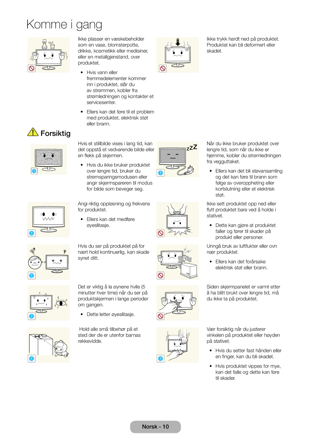 Samsung LT24B750EX/XE, LT27B750EX/XE manual Dette letter øyeslitasje 