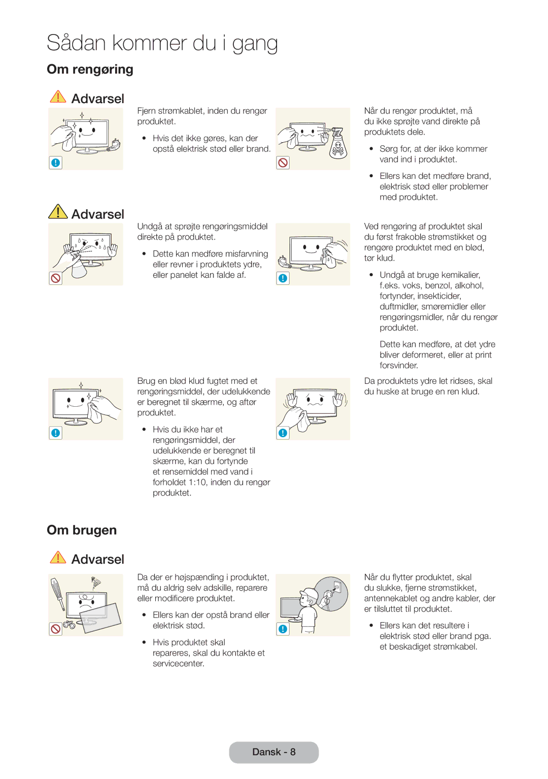 Samsung LT24B750EX/XE, LT27B750EX/XE manual Om rengøring 