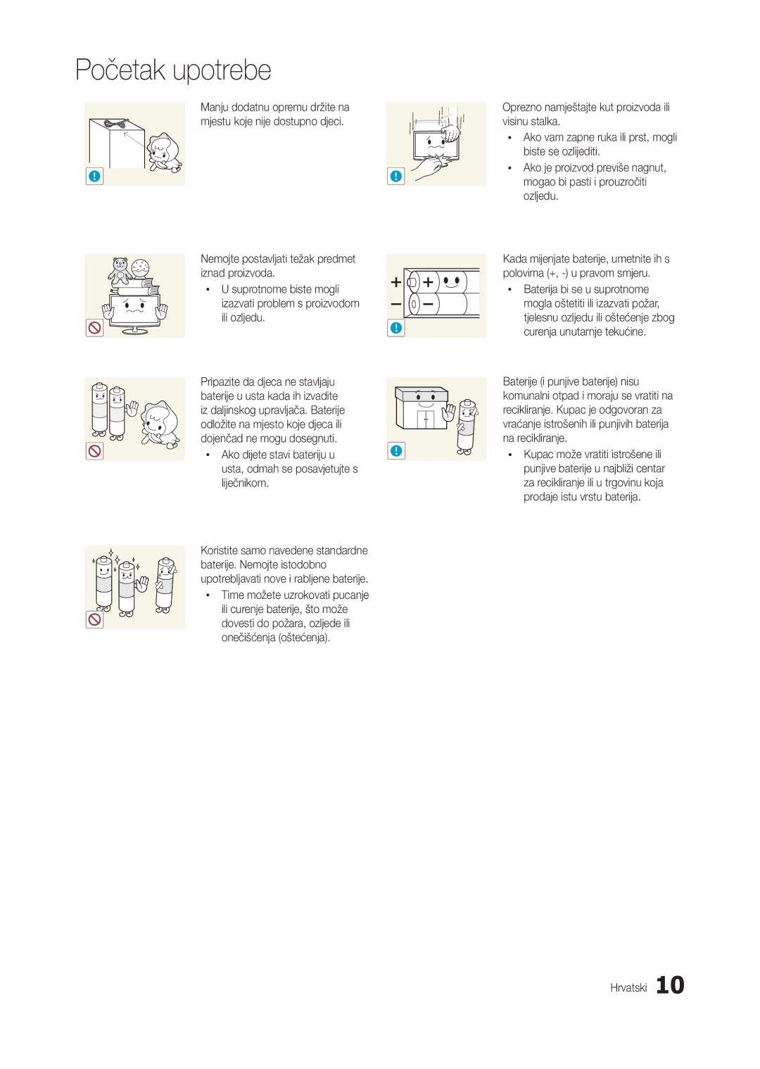 Samsung LT24C300EW/EN, LT22C300EW/EN manual Ako dijete stavi bateriju u, Liječnikom 