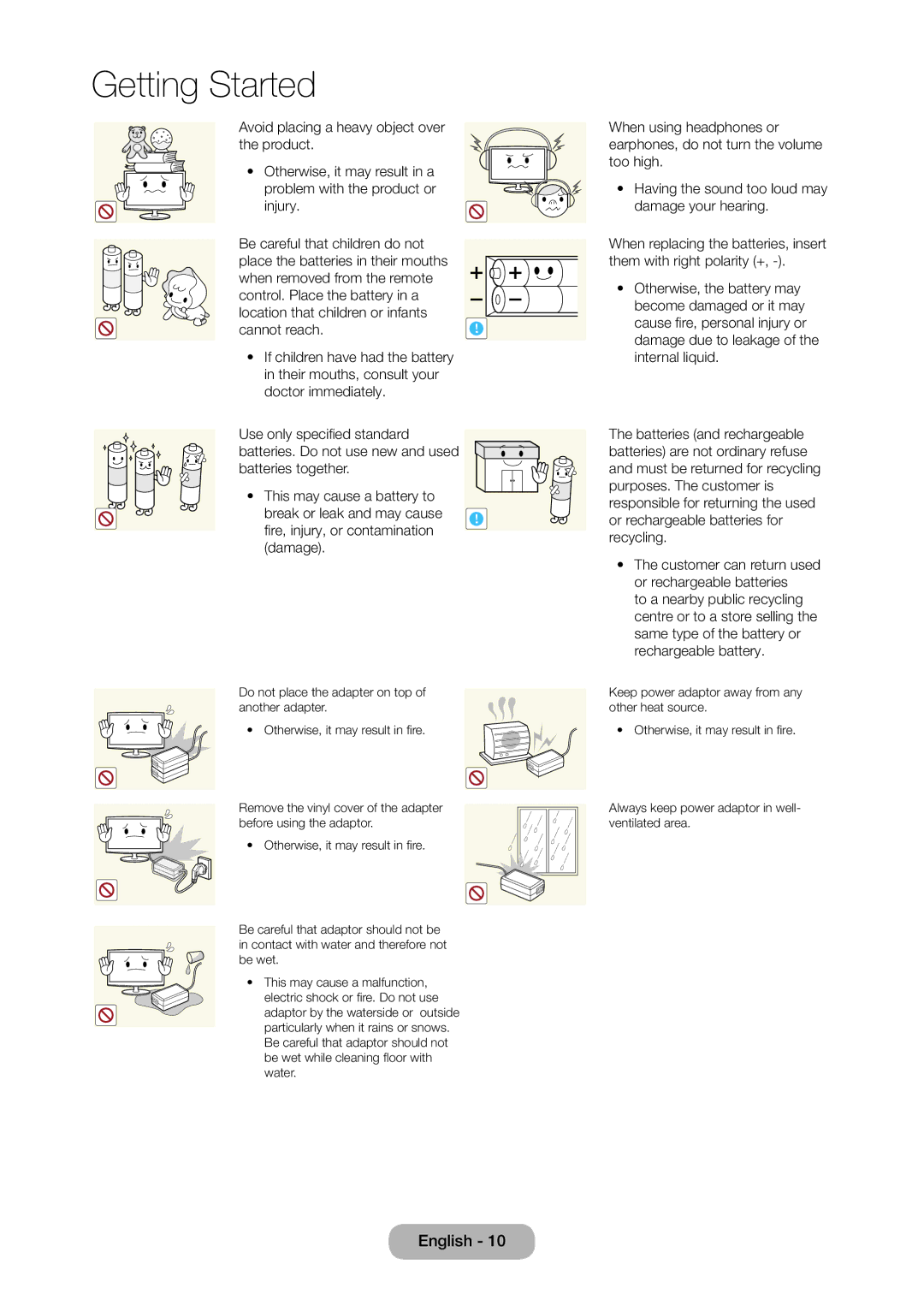 Samsung LT24C350ARQMXV, LT24C350AR/XV, LT23C350MAQ/CH, LT27C370MA/CH, LT23C350MA/CH manual Getting Started 