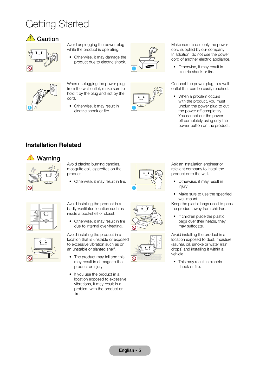 Samsung LT24C350ARQMXV, LT24C350AR/XV, LT23C350MAQ/CH, LT27C370MA/CH, LT23C350MA/CH manual Installation Related 