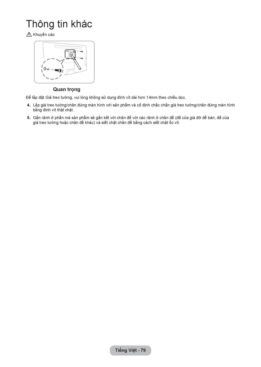 Samsung LT24C350AR/XV, LT24C350ARQMXV manual Quan trong 