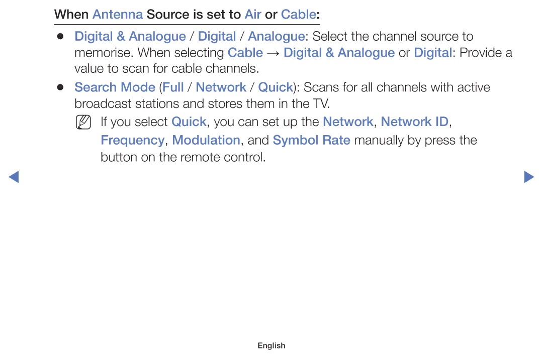 Samsung LT24D310ES/EN, LT28D310ES/EN manual When Antenna Source is set to Air or Cable 