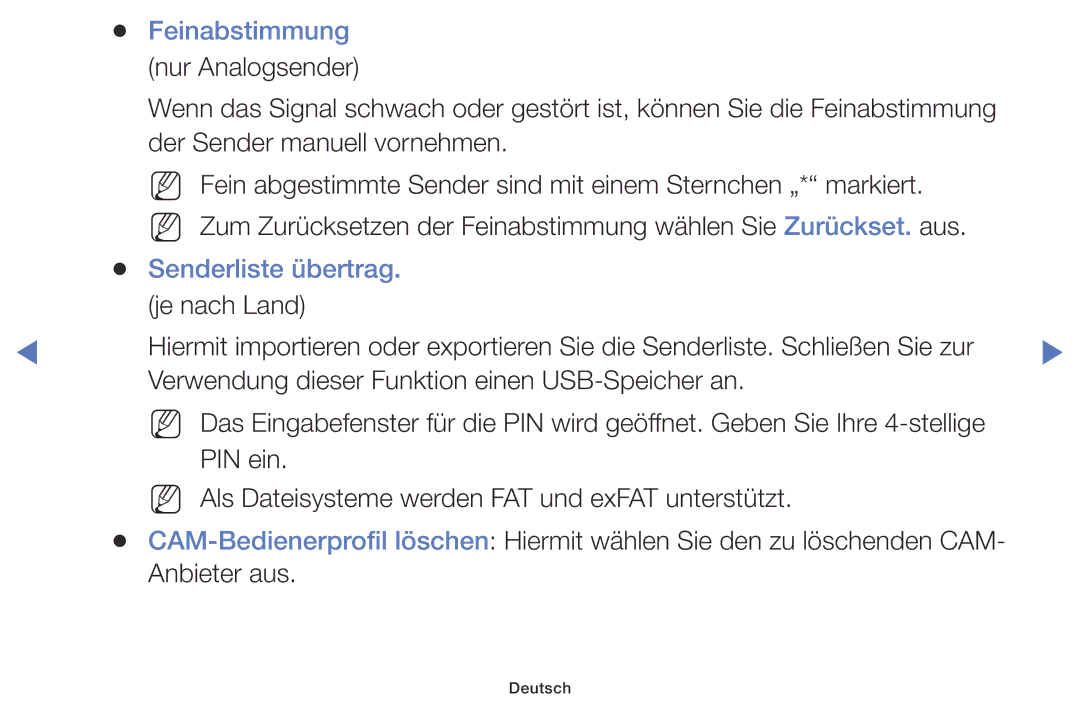 Samsung LT28D310ES/EN, LT24D310ES/EN manual Senderliste übertrag. je nach Land 
