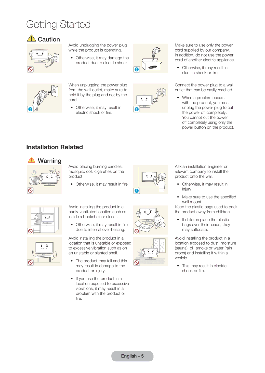 Samsung LT28D310EX/RU, LT24D310EW/EN, LT28D310EW/EN, LT28D310EX/EN, LT24D310EX/EN, LT24D310EX/RU manual Installation Related 