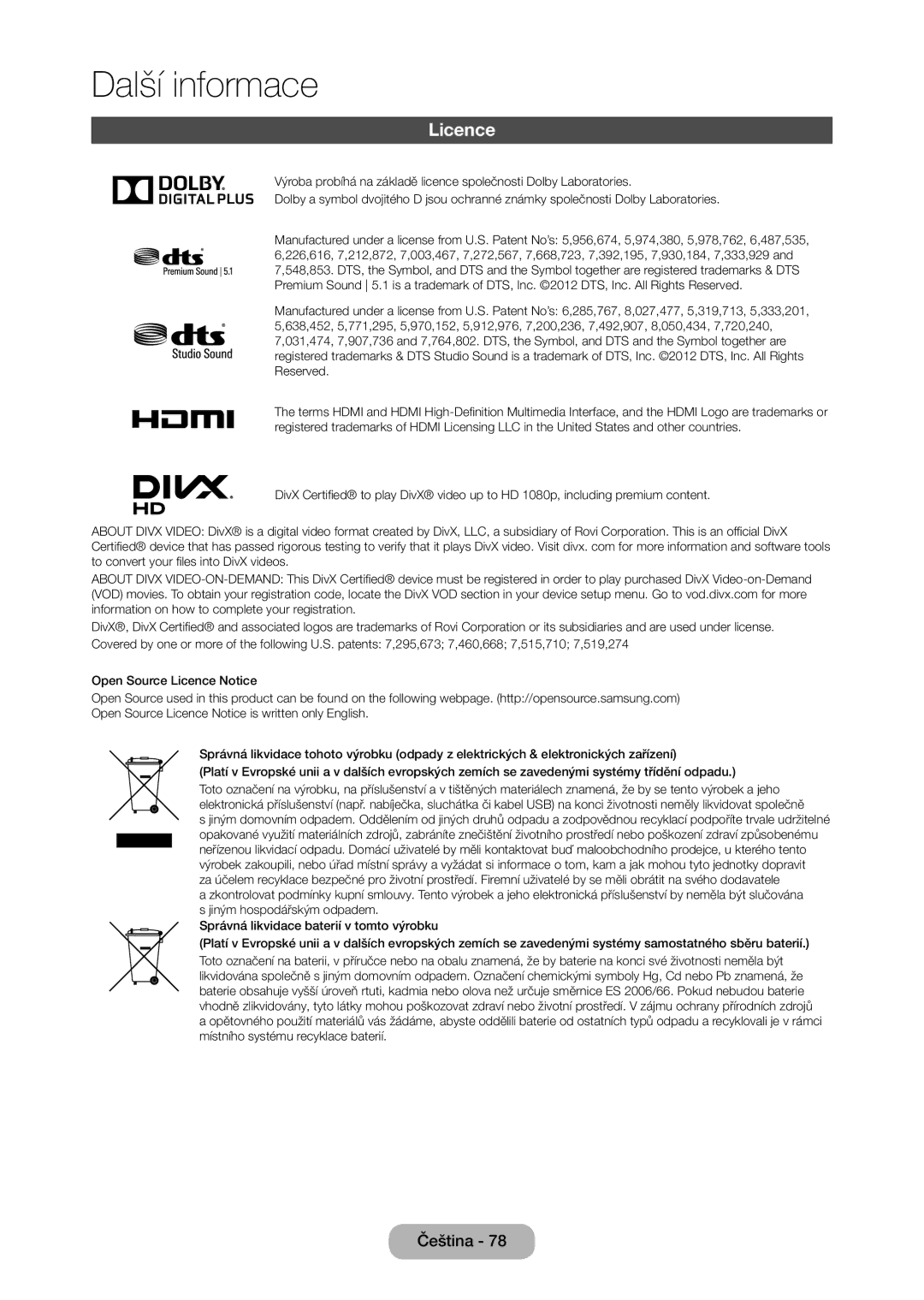 Samsung LT28D310EX/EN, LT24D310EW/EN, LT28D310EW/EN, LT24D310EX/EN manual Licence, HD 1080p, including premium content 