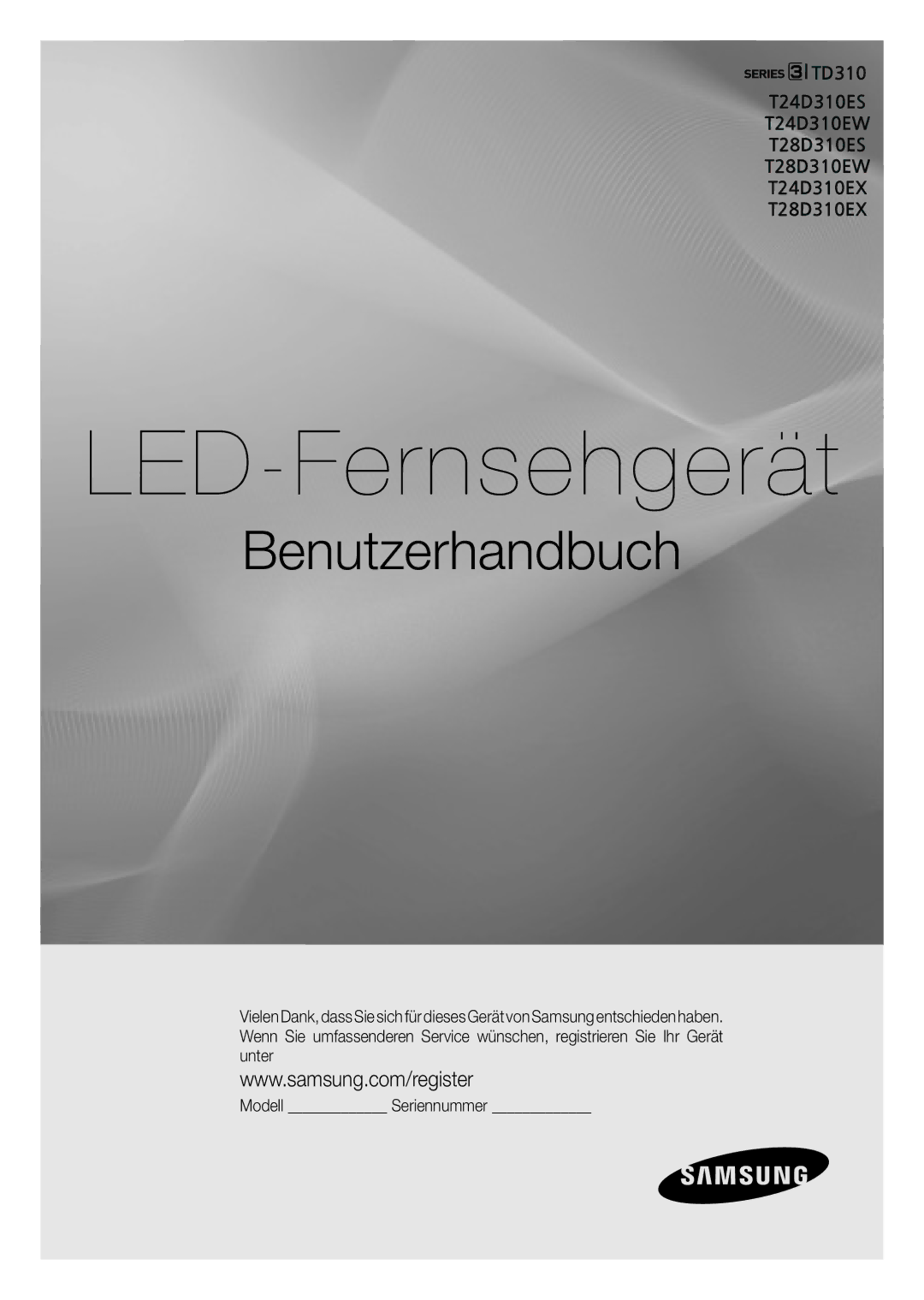 Samsung LT28D310EW/EN, LT24D310EW/EN manual LED-Fernsehgerät 