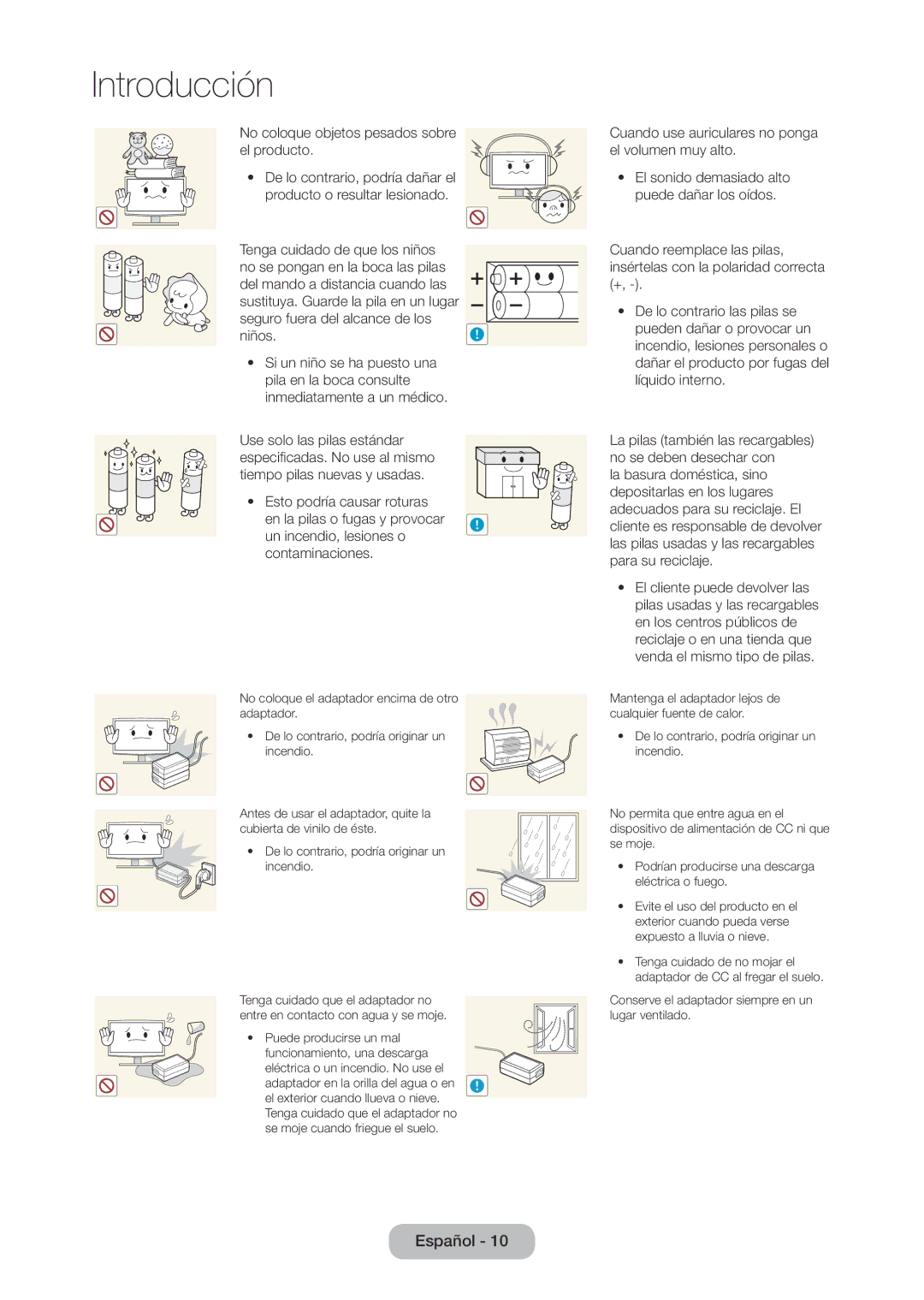 Samsung LT24D310EW/EN, LT28D310EW/EN manual La pilas también las recargables no se deben desechar con 