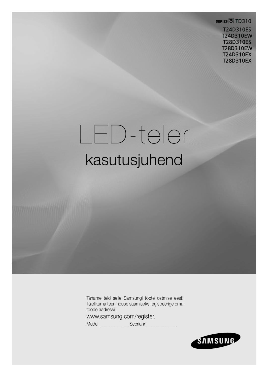 Samsung LT28D310EW/EN, LT24D310EW/EN manual LED-teler 