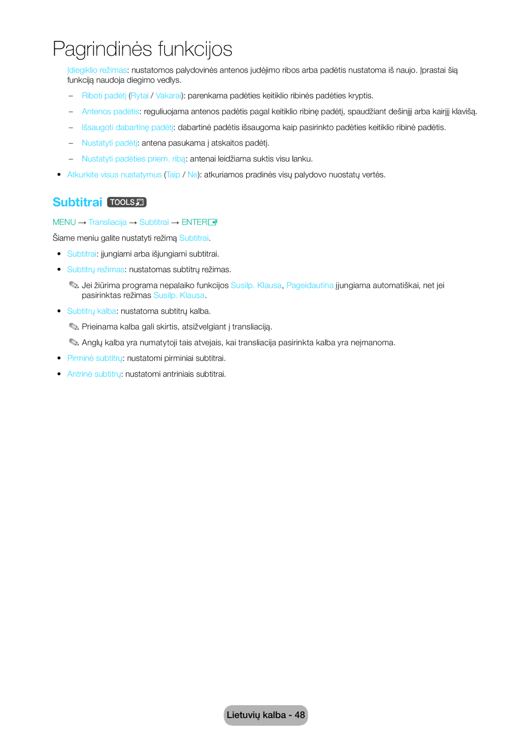 Samsung LT24D310EW/EN, LT28D310EW/EN manual Subtitrai t 