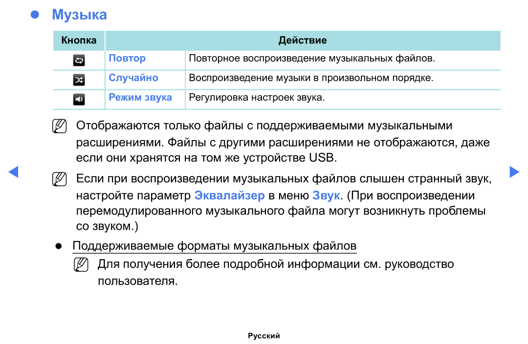 Samsung LT24D310MX/KZ manual Музыка 