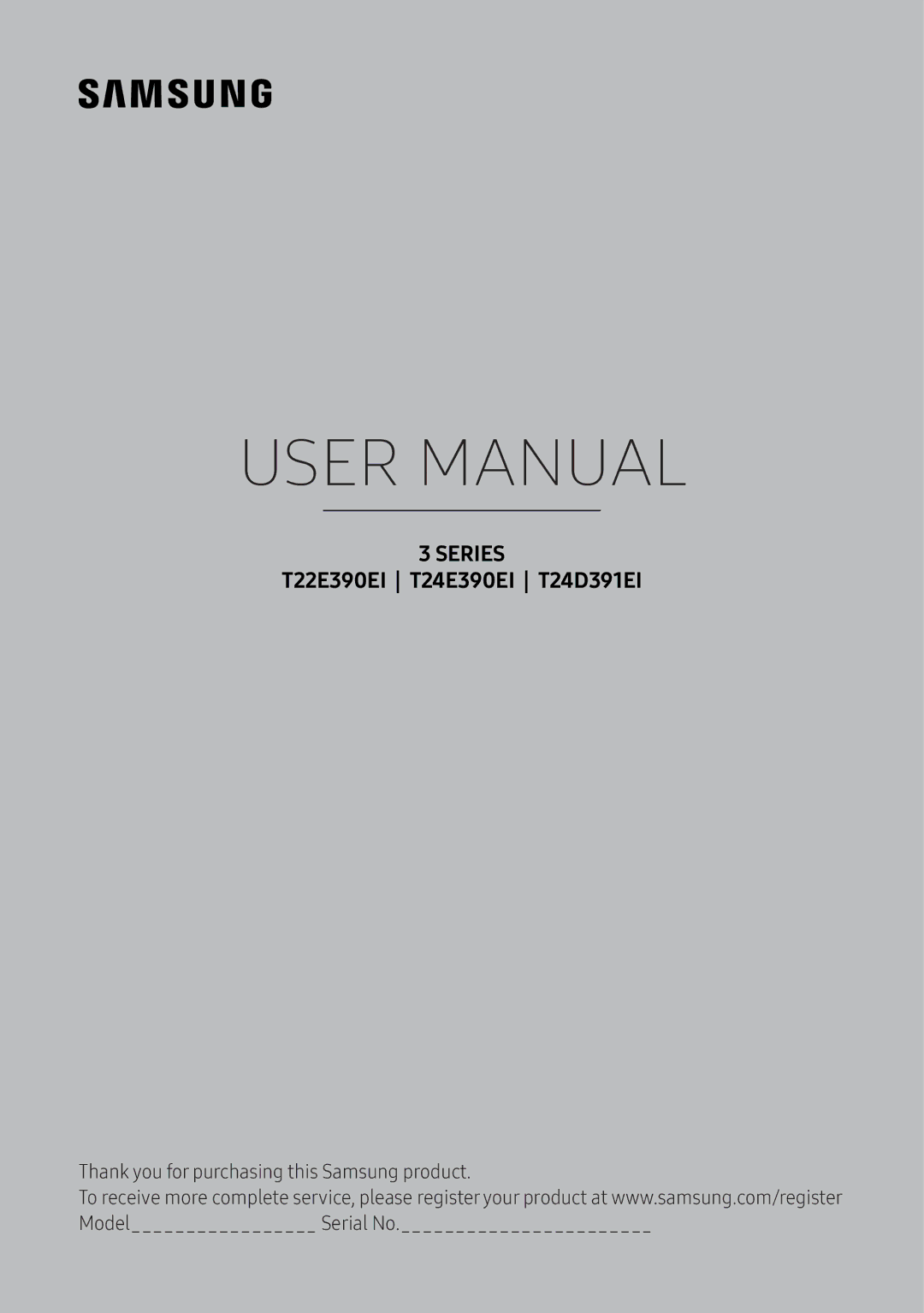 Samsung LT22E390EI/EN, LT24D391EI/EN manual Series 