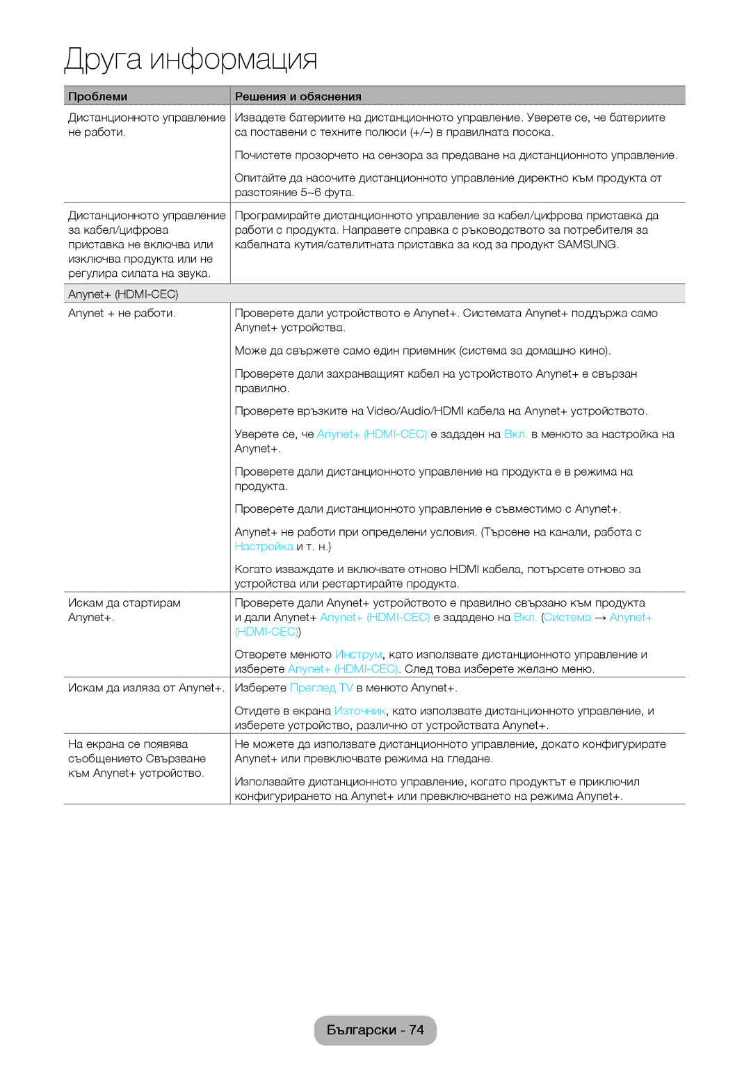 Samsung LT22D390EW/EN, LT24D391EW/EN, LT24D590EW/EN, LT24D390EW/EN manual Настройка и т. н 