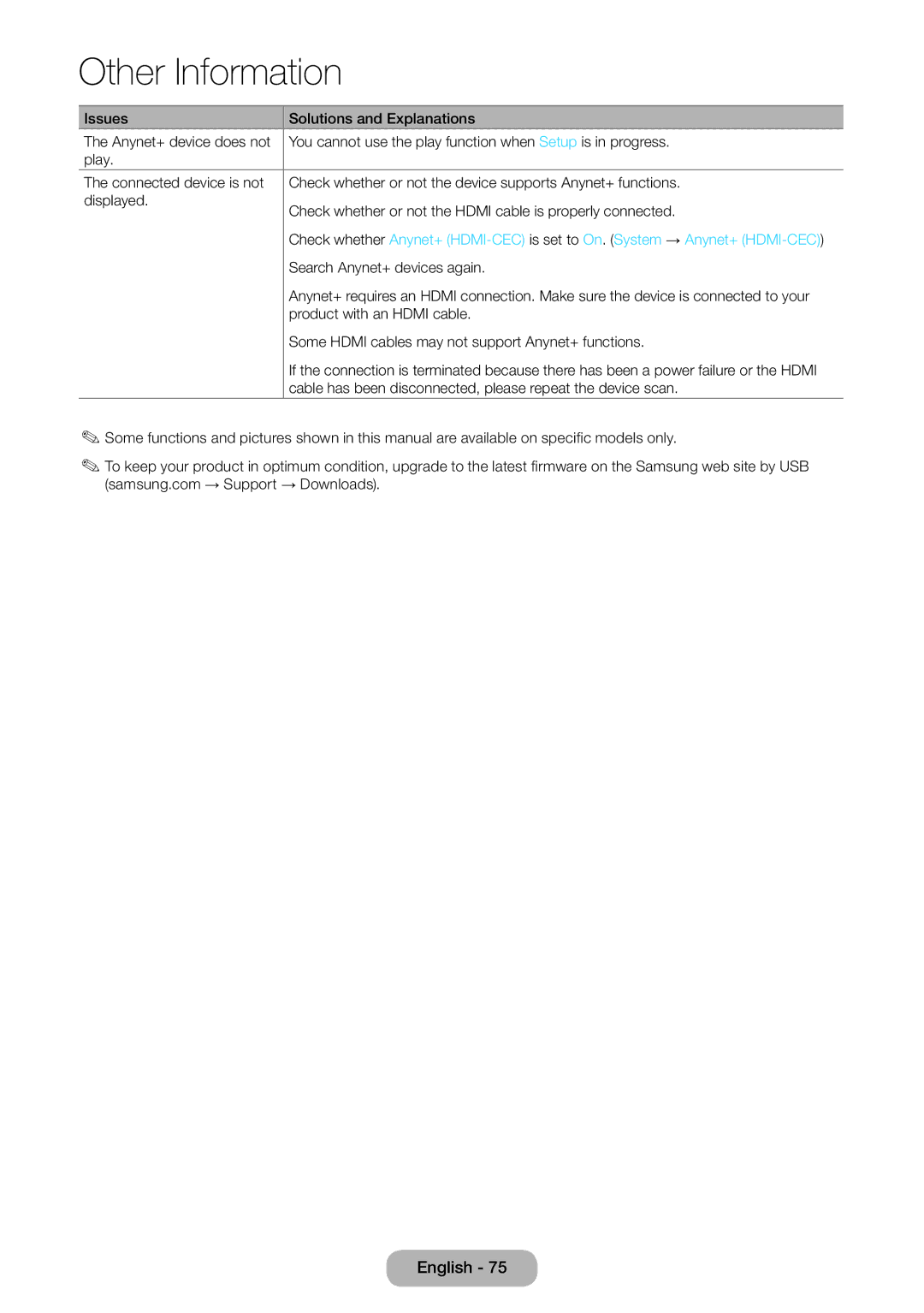 Samsung LT24D391EX/RU, LT24D590EX/RU, LT27D390EX/RU, LT27D590EX/RU, LT24D390EX/RU manual Search Anynet+ devices again 