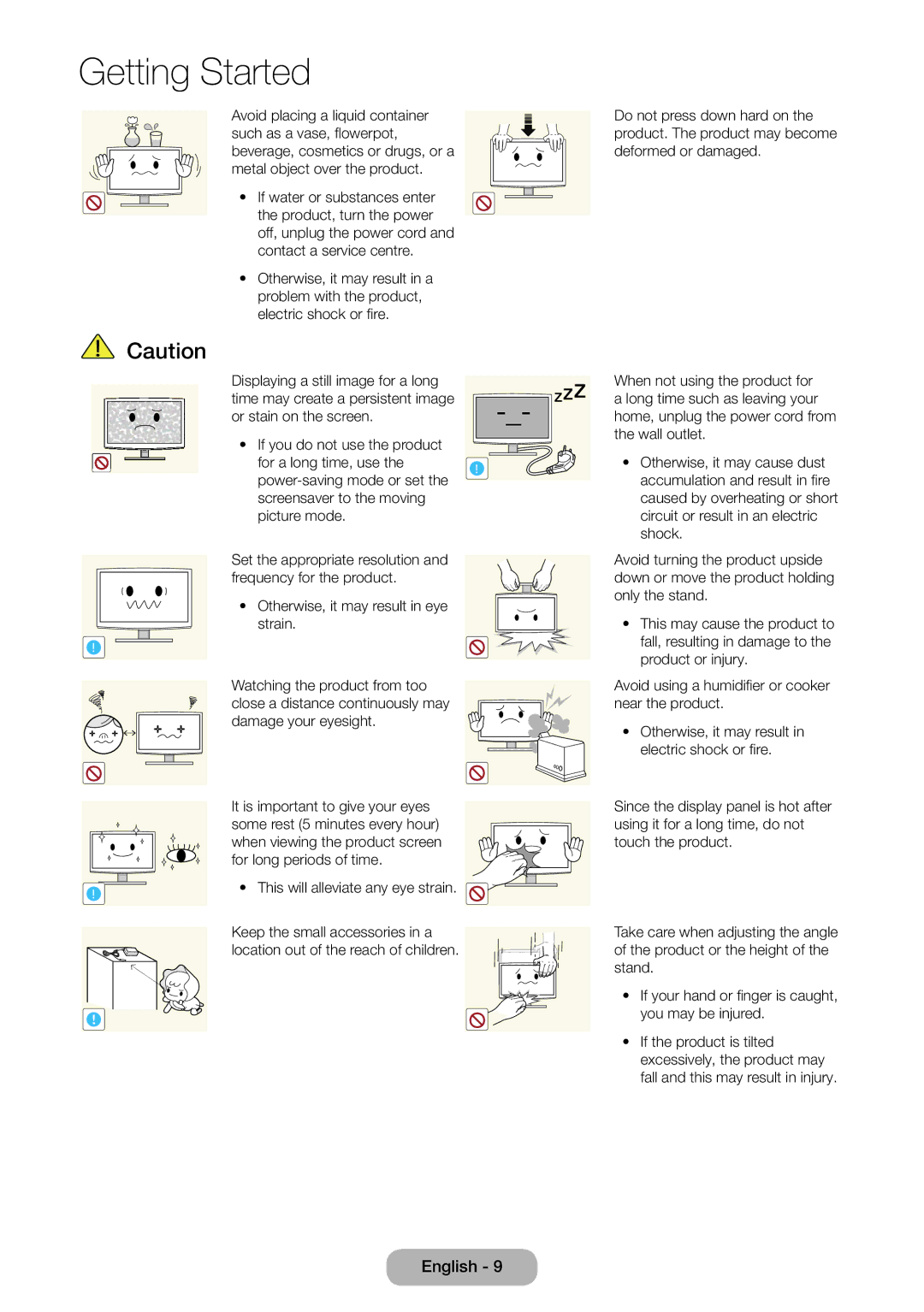 Samsung LT24D390EX/RU, LT24D391EX/RU, LT24D590EX/RU, LT27D390EX/RU, LT27D590EX/RU manual This will alleviate any eye strain 