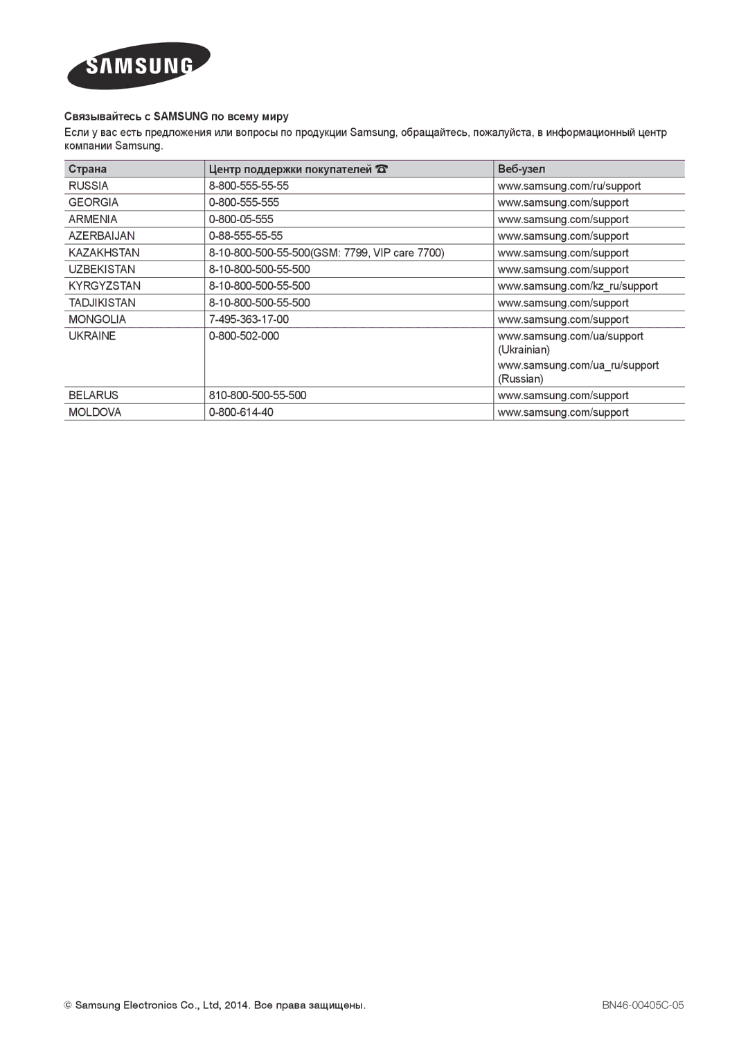 Samsung LT24D390EX/RU, LT24D391EX/RU, LT24D590EX/RU, LT27D390EX/RU, LT27D590EX/RU manual Связывайтесь с Samsung по всему миру 