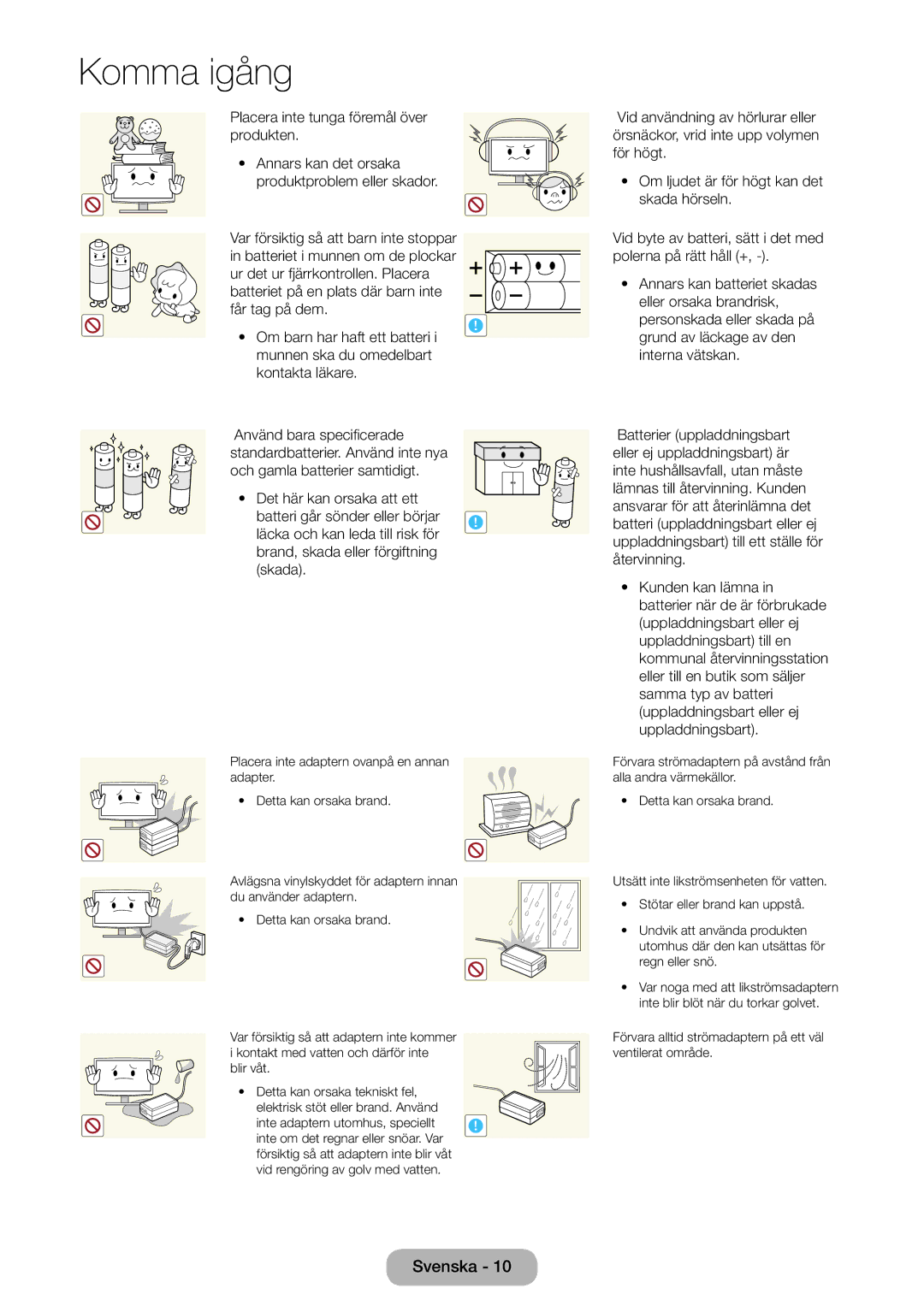 Samsung LT32E310EX/XE, LT24E310EXQ/XE, LT32E310EXQ/XE, LT24E310EX/XE, LT28E310EX/XE, LT28E310EXQ/XE manual Komma igång 