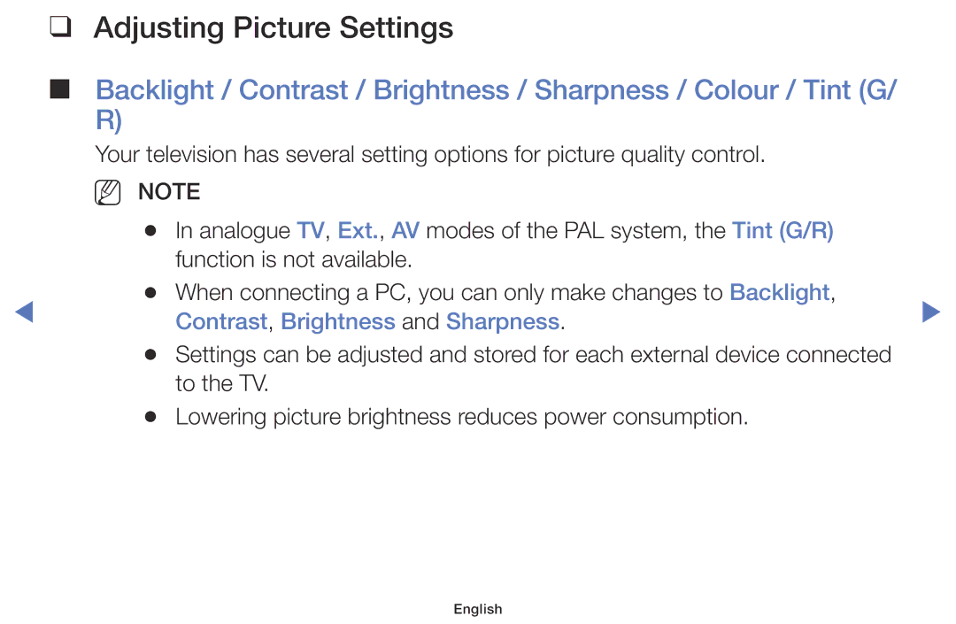 Samsung LT32E310EX/RU, LT24E310EXQ/XE, LT32E310EXQ/XE manual Adjusting Picture Settings, Contrast, Brightness and Sharpness 