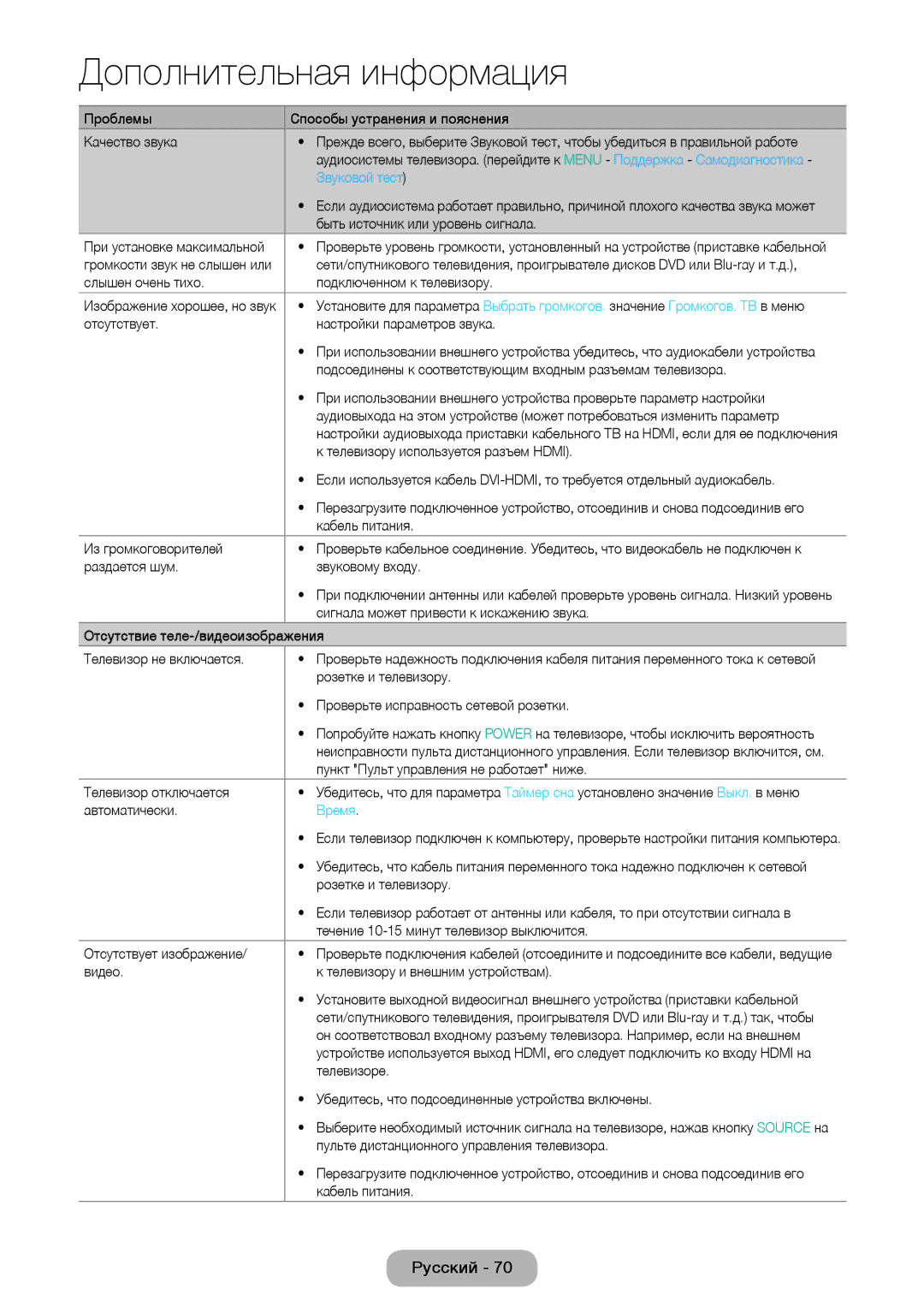 Samsung LT28E310EX/RU, LT24E310EX/RU, LT32E310EX/RU manual Звуковой тест, Время 