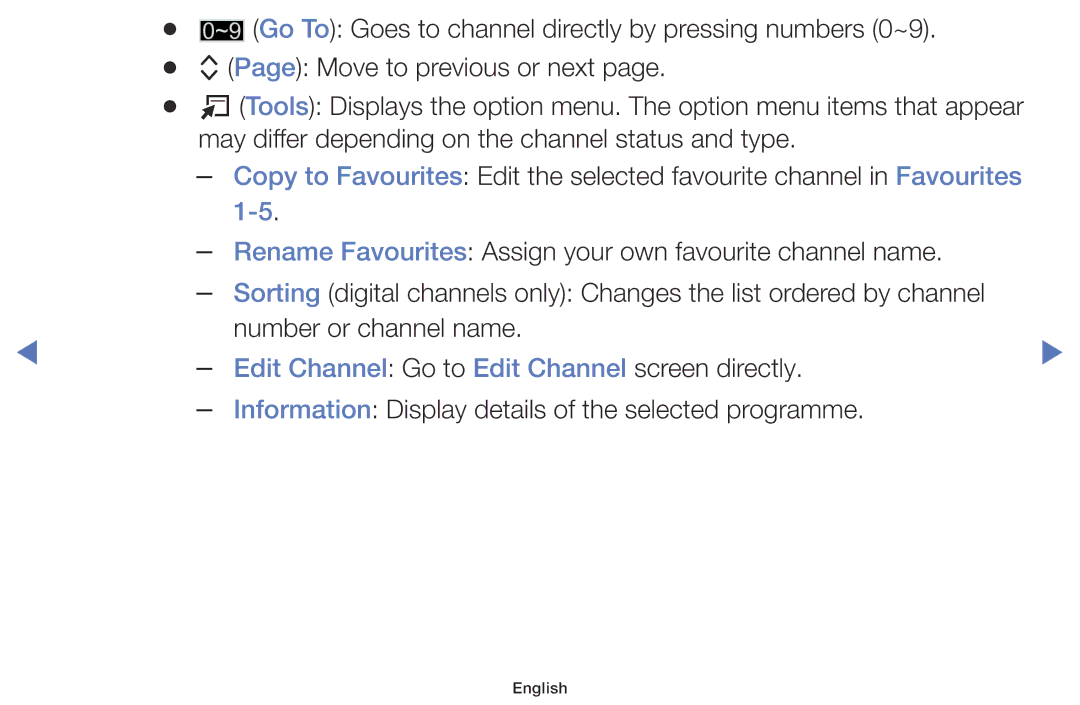 Samsung LT24E310MA/CH manual Edit Channel Go to Edit Channel screen directly 