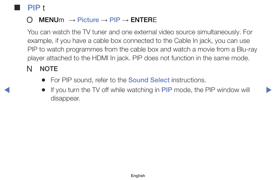 Samsung LT24E310MA/CH manual PIP t 