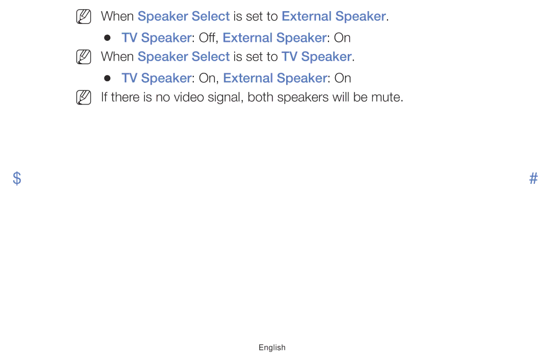 Samsung LT24E310MA/CH manual If there is no video signal, both speakers will be mute 