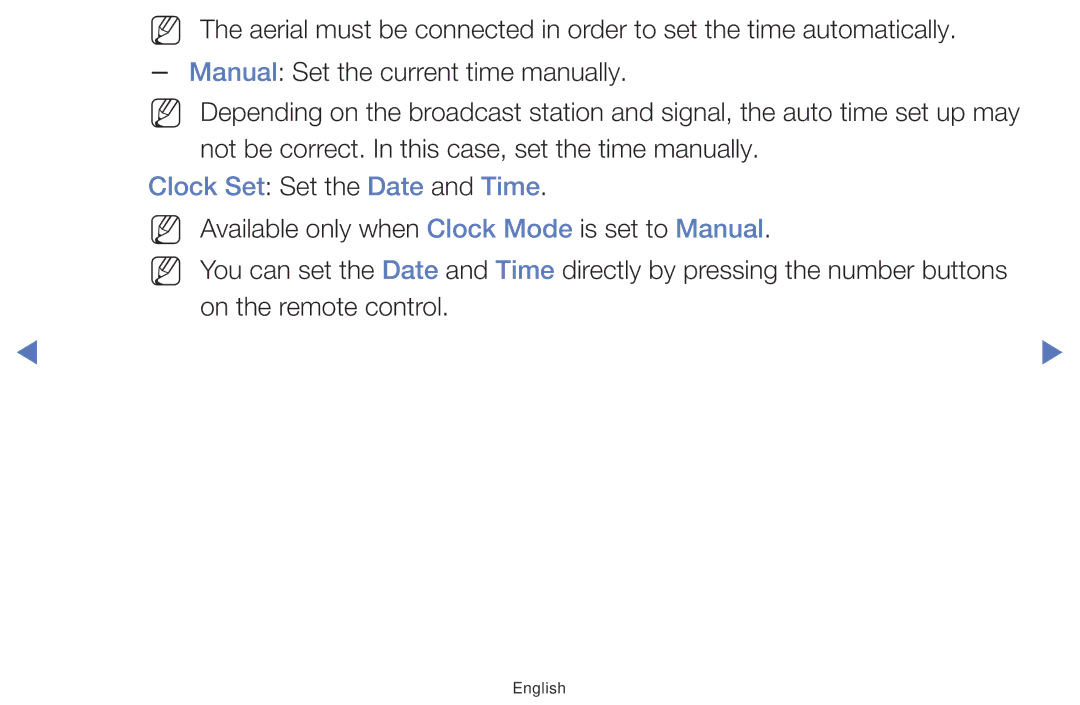 Samsung LT24E310MA/CH manual Clock Set Set the Date and Time 