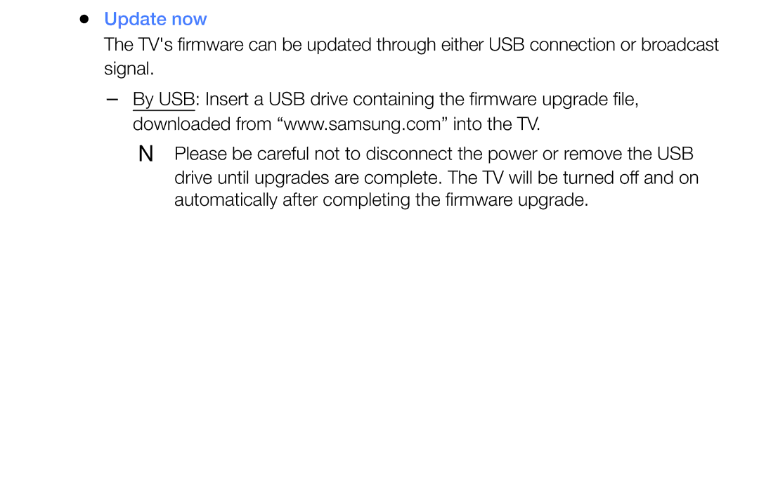 Samsung LT24E310MA/CH manual Update now 