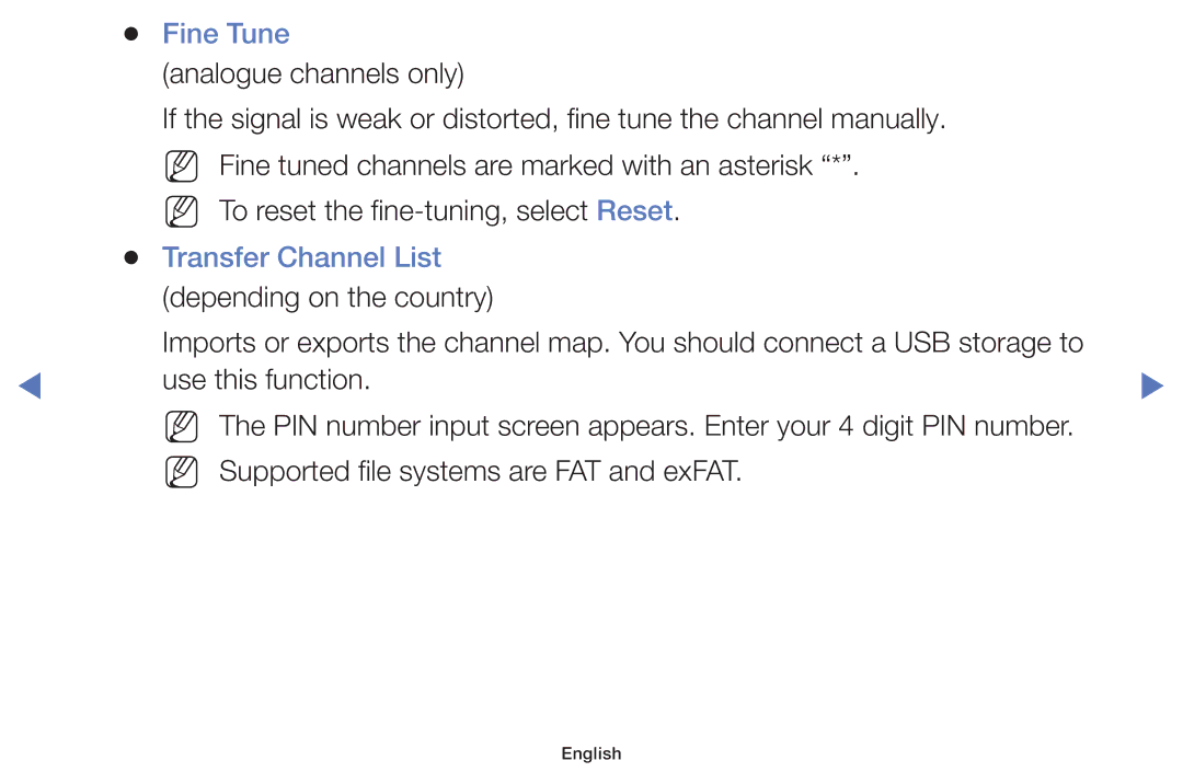 Samsung LT24E310MWT/KZ manual Fine Tune, Transfer Channel List 