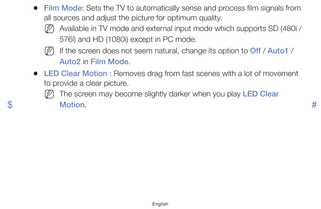 Samsung LT24E310MW/ZR manual Auto2 in Film Mode, Motion 